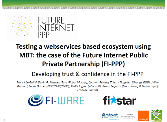 Testing a webservices based ecosystem using MBT: the case of the Future Internet Public Private Partnership (FI-PPP)